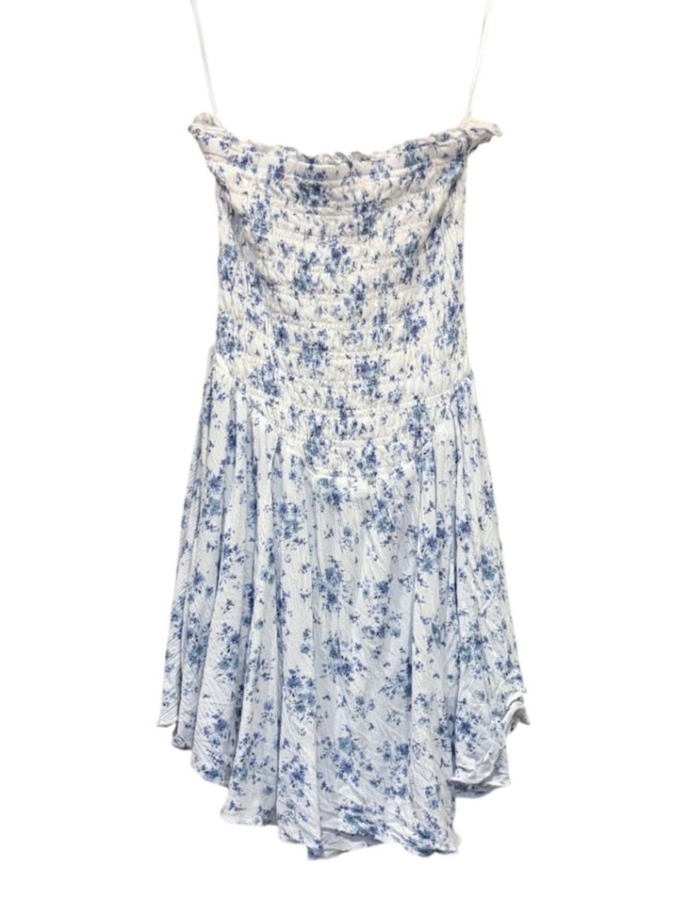 Garage White & Blue Floral Romper Dress